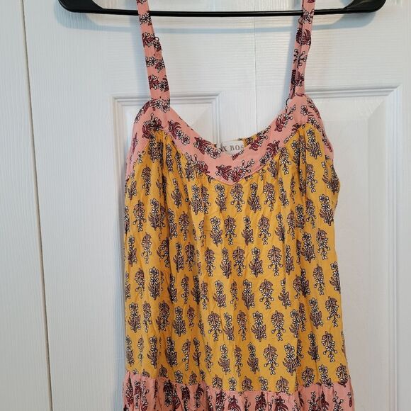 Knox Rose Desert Red Sleeveless Tiered Bohemian Multicolor Midi Dress Size M - Picture 4 of 7